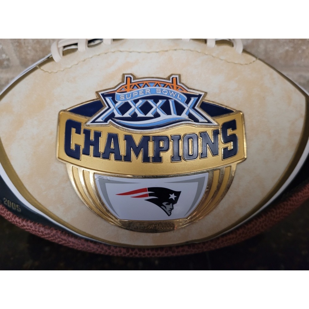 New England Patriots Super Bowl XXXIX Champions Football Only 10,000 Made